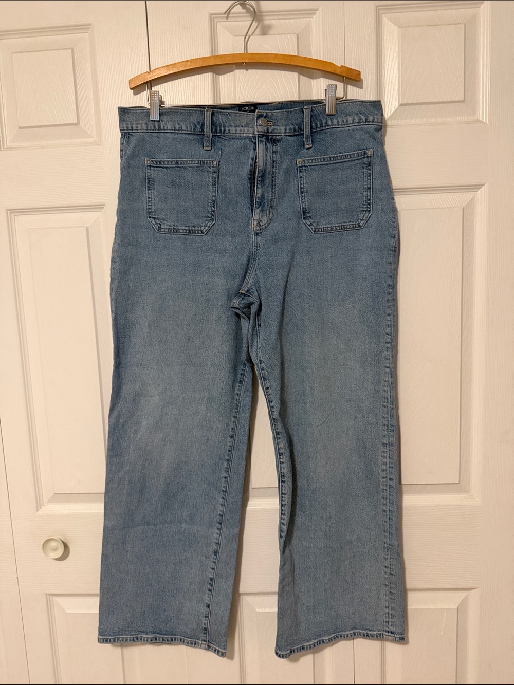 J. Crew Factory Light Wash Wide Leg Jeans